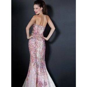 Jovani Sequin Mermaid Dress sz 12